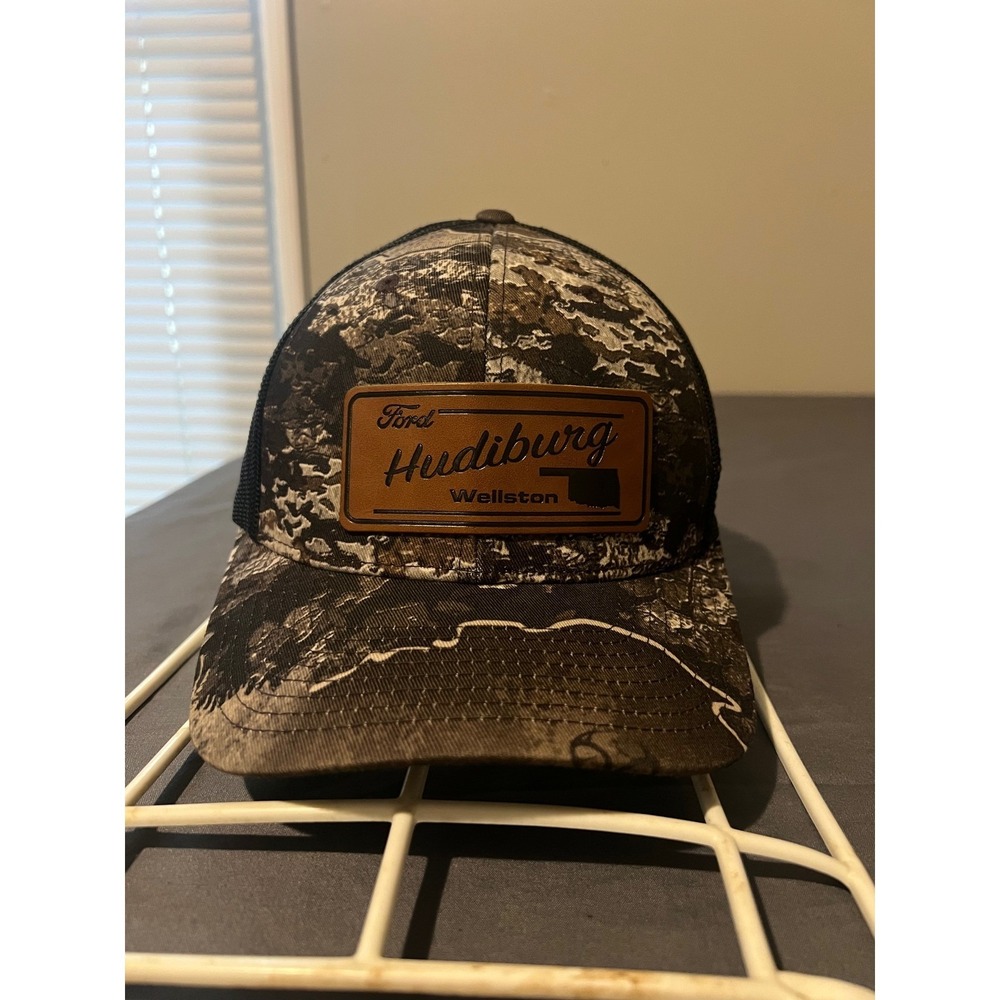 Richardson 112P Ford Hudiburg Wellston Camo Trucker Hat Snapback Mesh Cap Mens